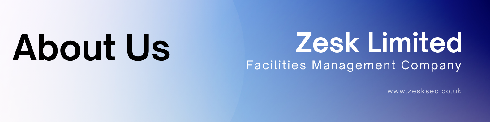 White and Blue Simple Gradient Business Profile LinkedIn Banner